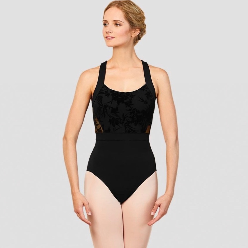 bloch floral mesh ballet leotard